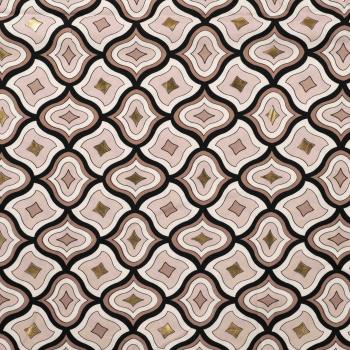 Leicht fließende Viskose mit Glanz – grafisches Design in Sand, Beige und Schwarz